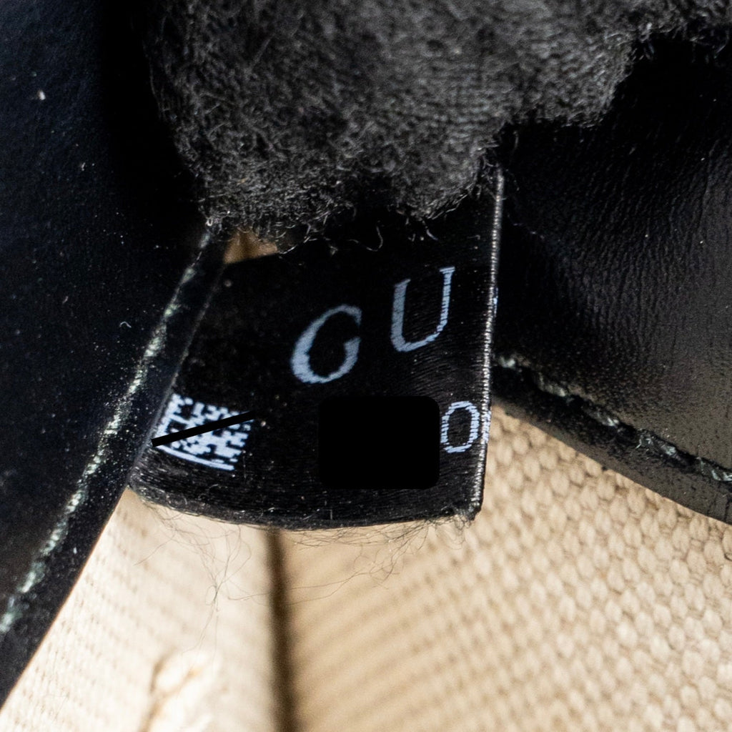 GUCCI GG MARMONT SQUARE PURSE BAG CALFSKIN BLACK GHW