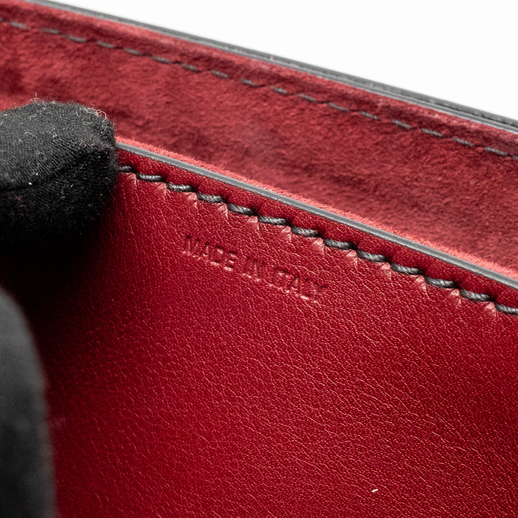 DIOR DIOREVOLUTION FLAP BAG DARK RED CALFSKIN GHW