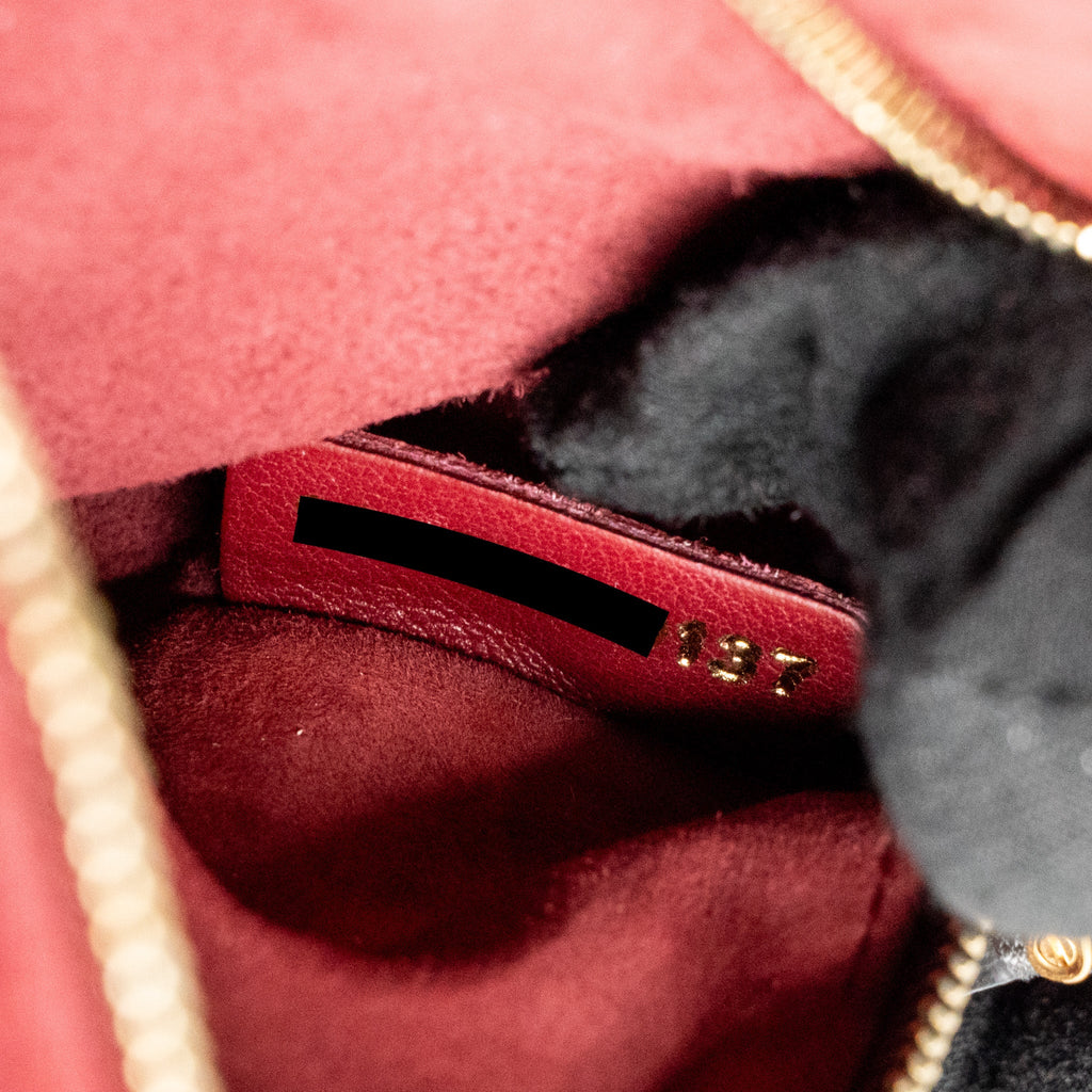 DIOR DIOREVOLUTION FLAP BAG DARK RED CALFSKIN GHW