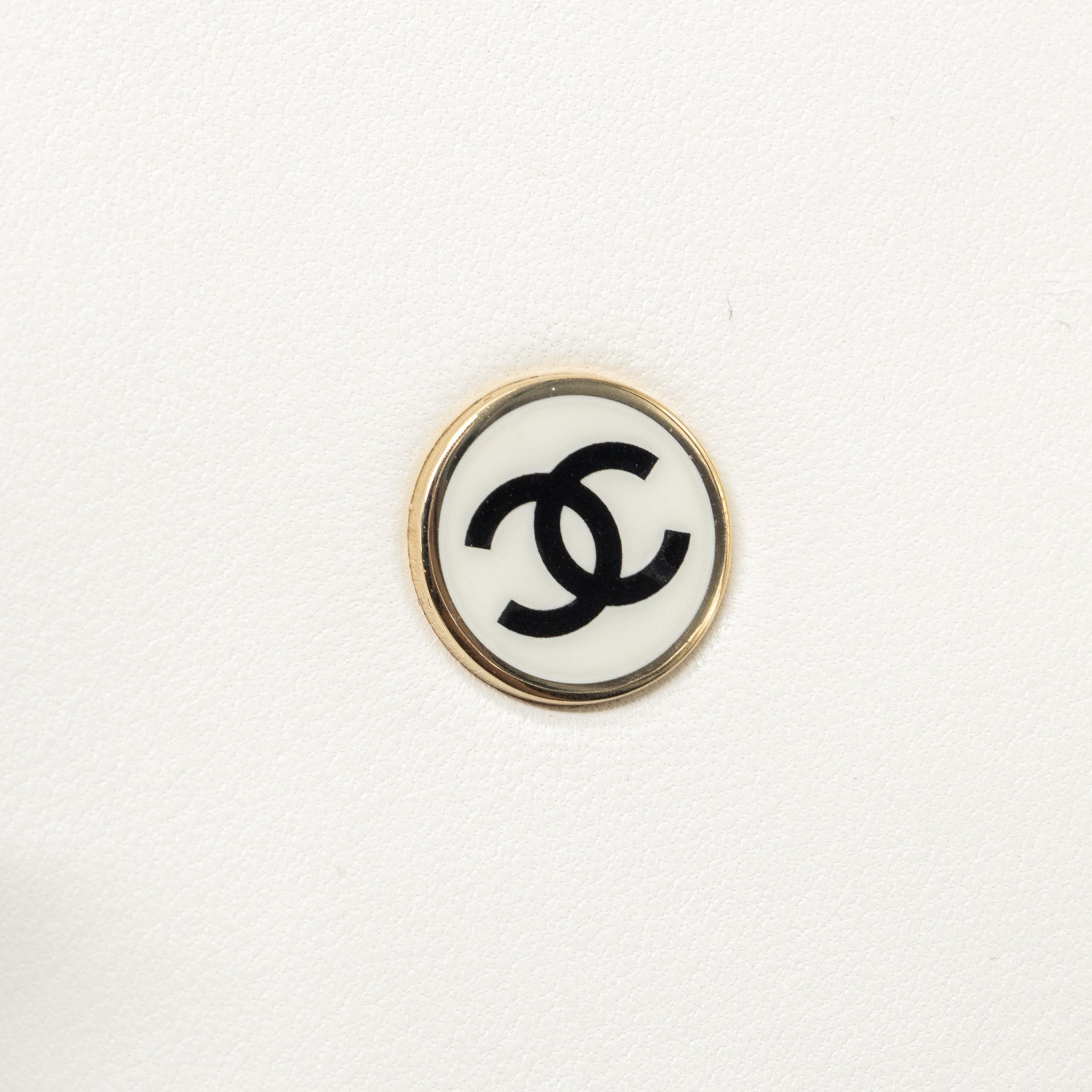 CHANEL 21S PERFUME BOTTLE EVENING BAG LAMBSKIN BLACK/WHITE LGHW