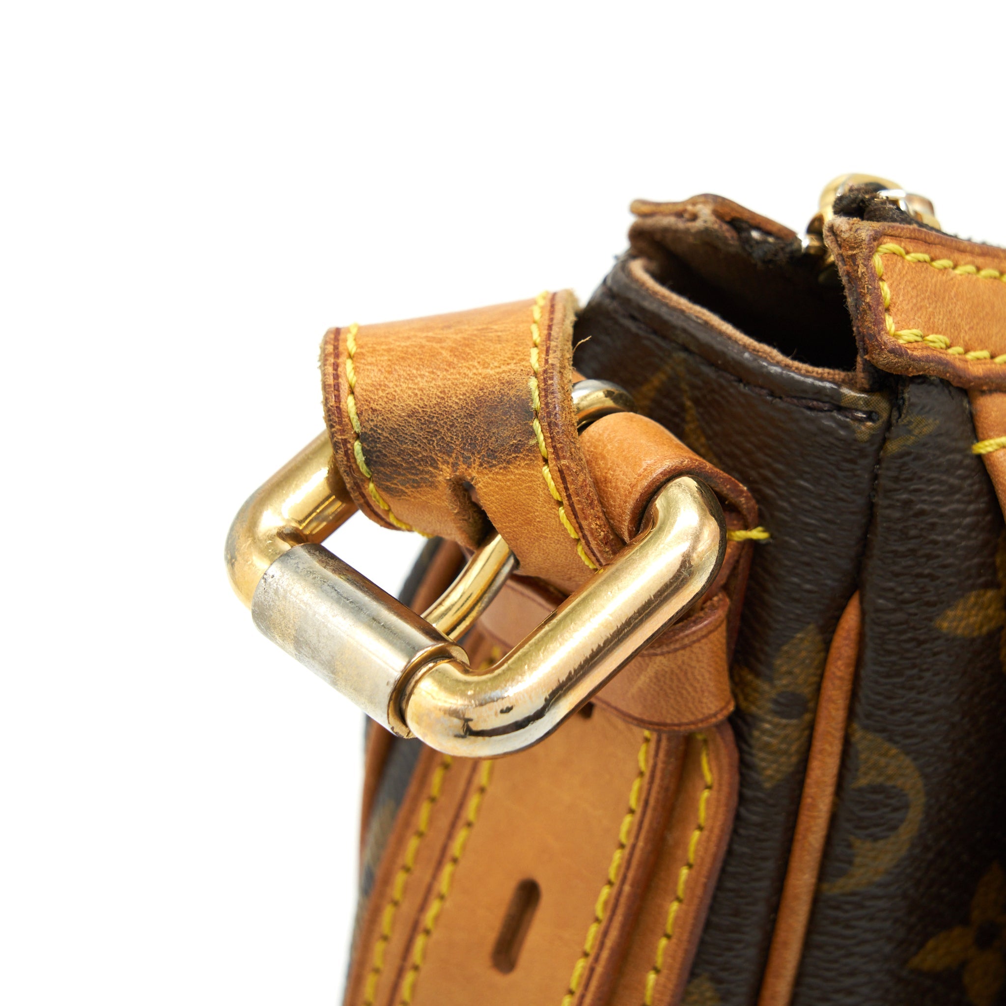 LOUIS VUITTON VINTAGE LARGE SHOULDER BAG MONOGRAM CANVAS GHW