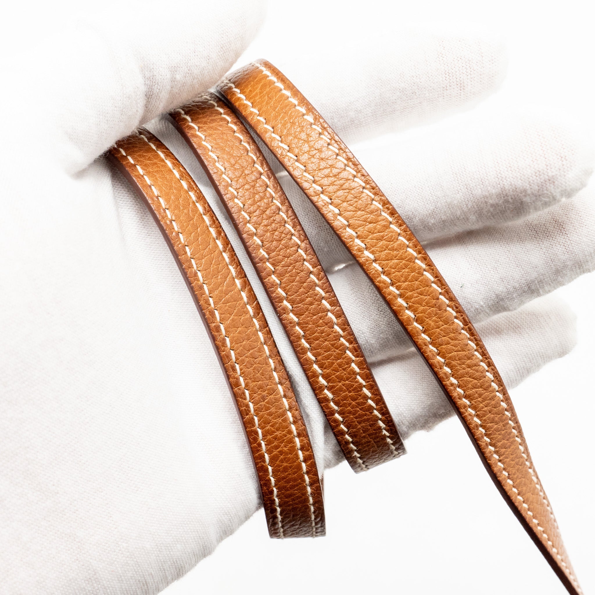 HERMES MINI ROULIS BARENIA FAUBOURG 34 FAUVE GOLD LGHW