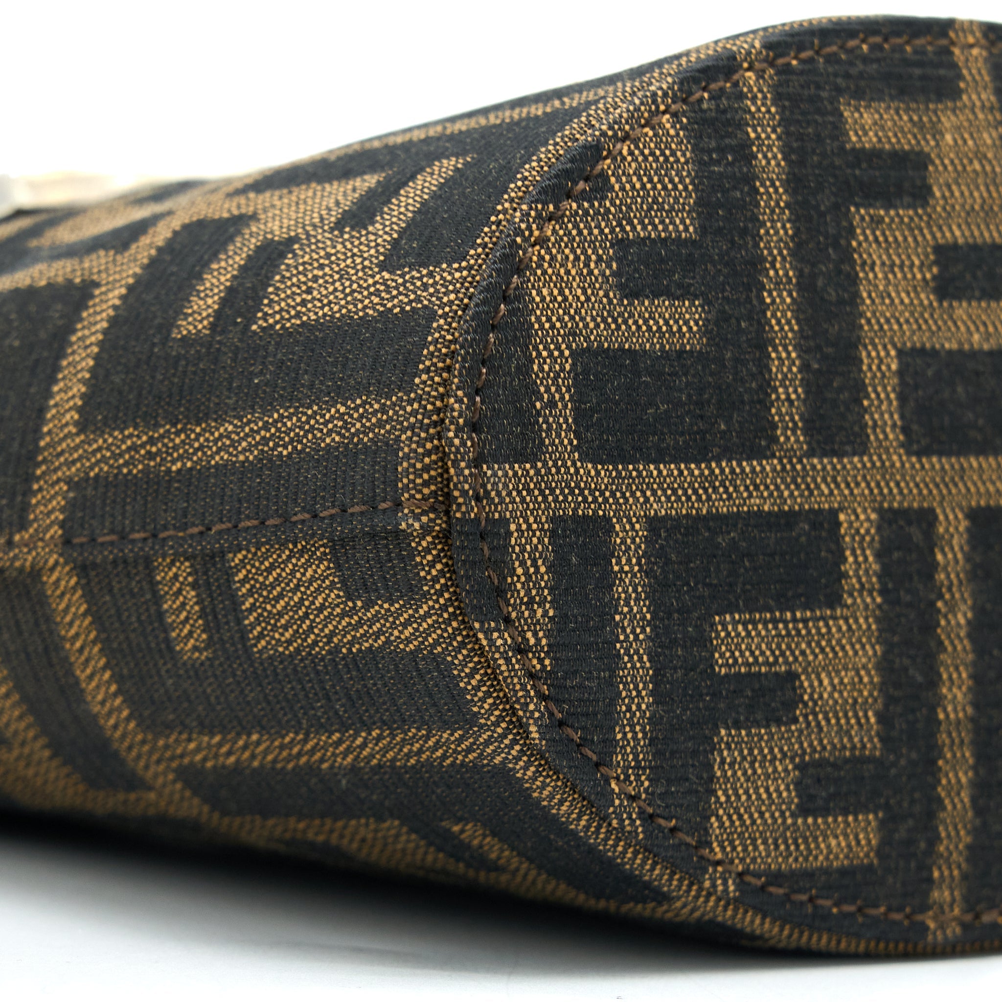 FENDI VINTAGE MINI BAG CANVAS/LEATHER FF JACQUARD SHW