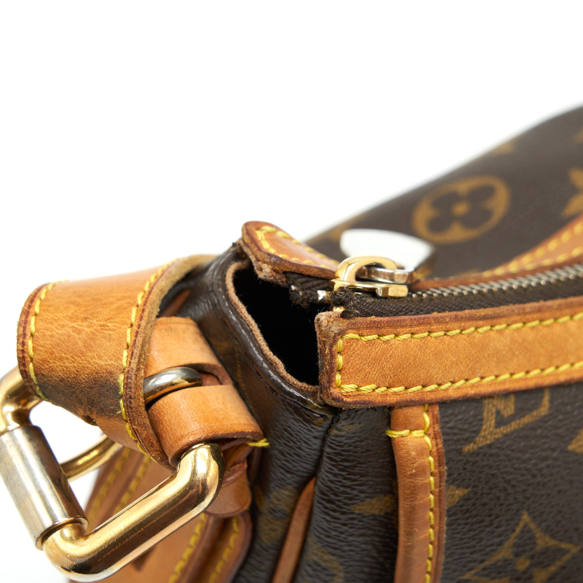 LOUIS VUITTON VINTAGE LARGE SHOULDER BAG MONOGRAM CANVAS GHW