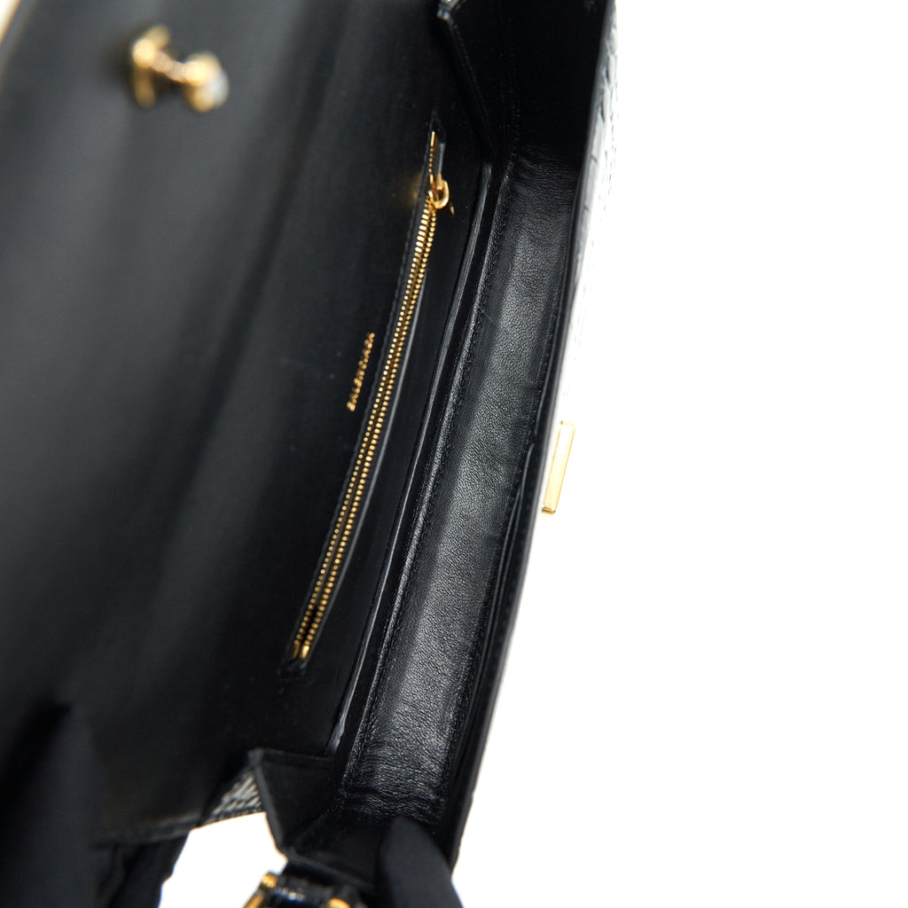 BALENCIAGA GHOST SLING BAG BLACK GHW