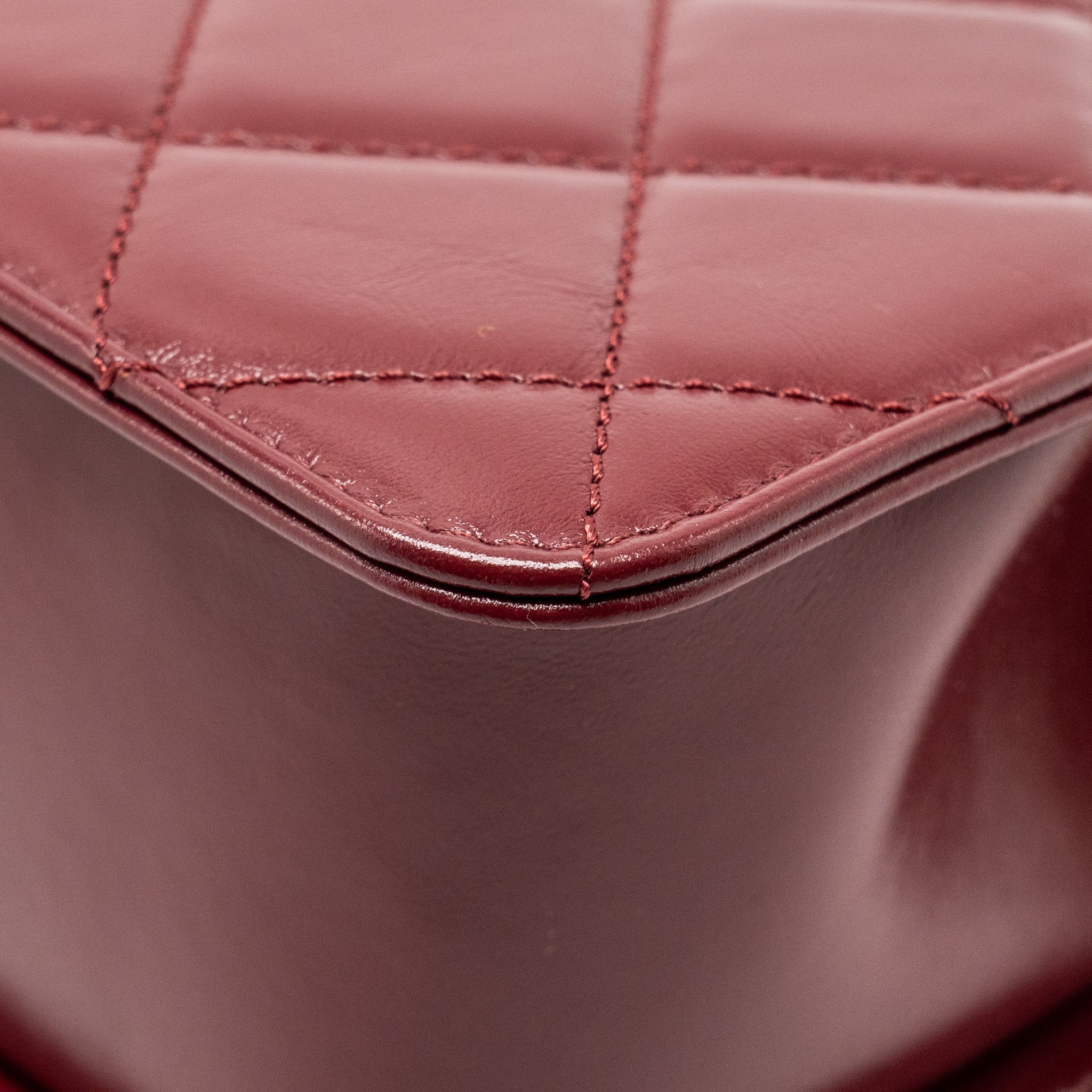 CHANEL GOLD CRUSH MINI FLAP BAG CALFSKIN RED GHW (MICROCHIP)