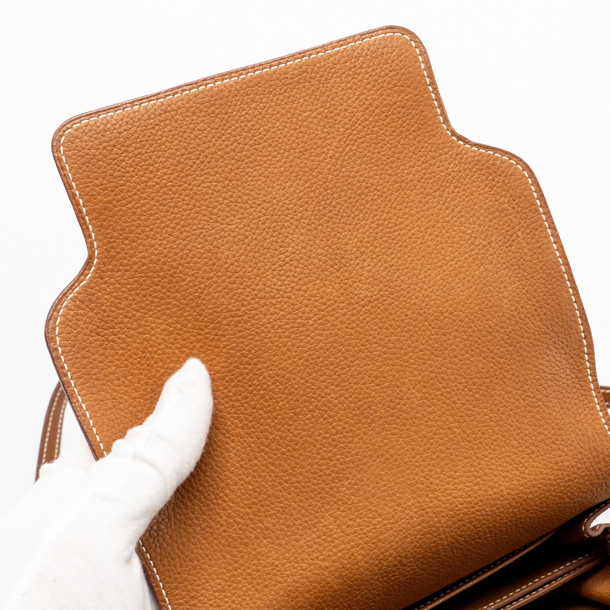 HERMES MINI ROULIS BARENIA FAUBOURG 34 FAUVE GOLD LGHW