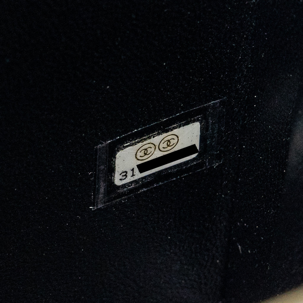 CHANEL 21S PERFUME BOTTLE EVENING BAG LAMBSKIN BLACK/WHITE LGHW