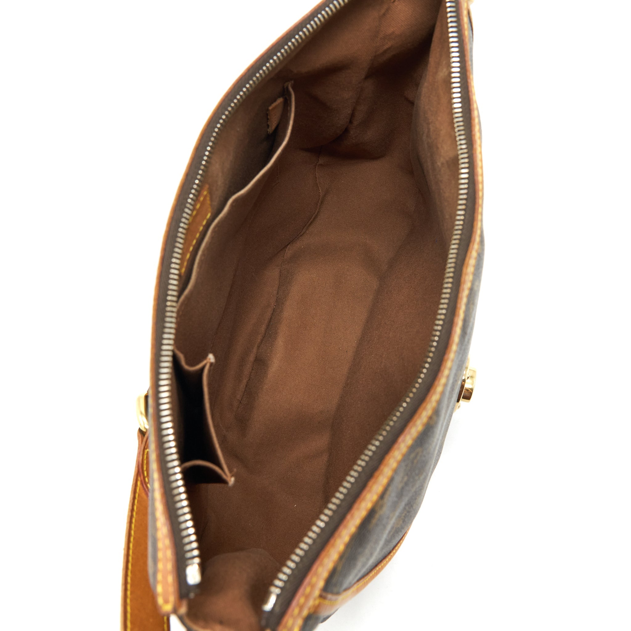 LOUIS VUITTON VINTAGE LARGE SHOULDER BAG MONOGRAM CANVAS GHW
