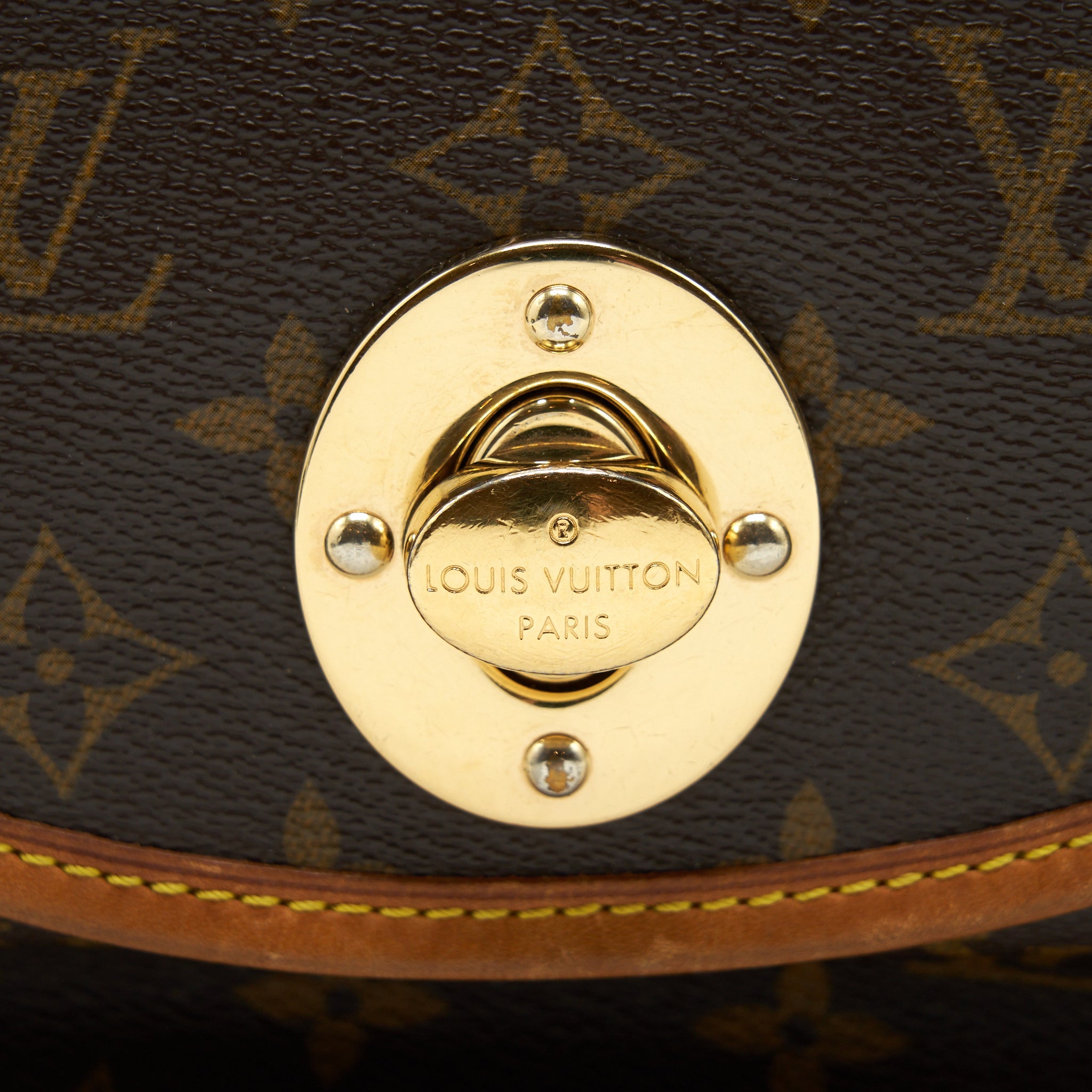 LOUIS VUITTON VINTAGE LARGE SHOULDER BAG MONOGRAM CANVAS GHW