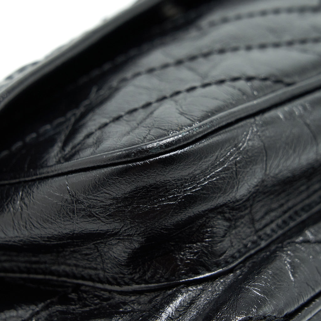 SAINT LAURENT NIKI LARGE BAG IN BLACK AND BLACK HARDWARE