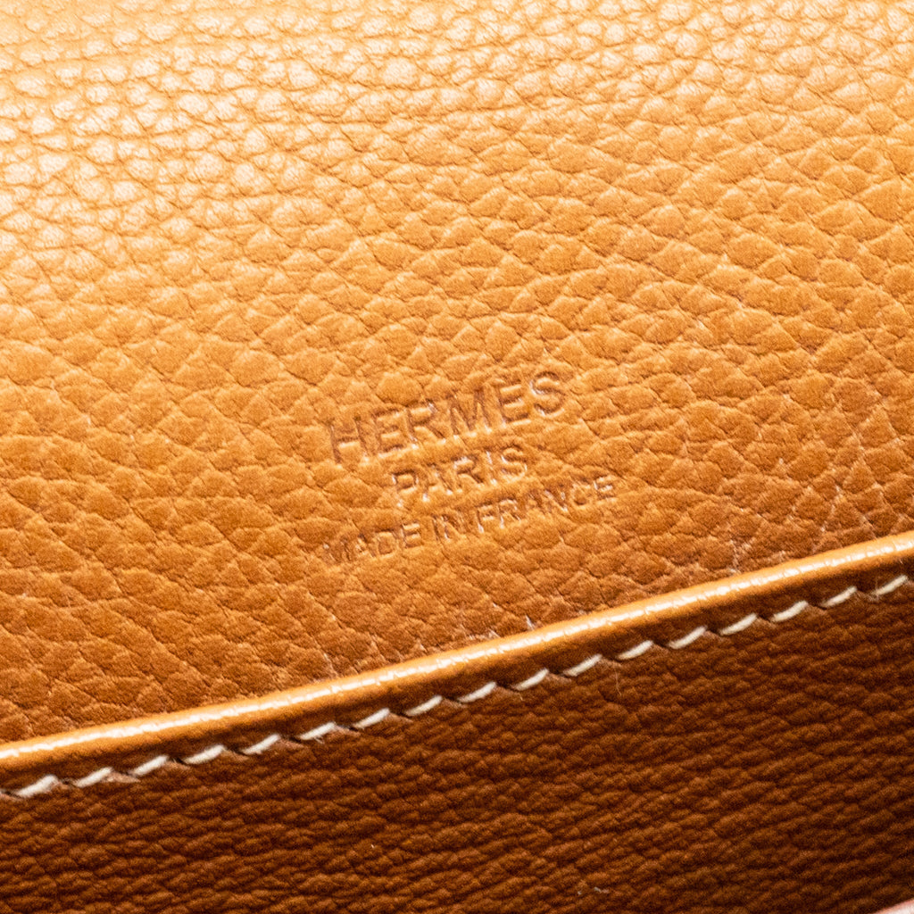 HERMES MINI ROULIS BARENIA FAUBOURG 34 FAUVE GOLD LGHW
