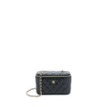 CHANEL LONG VANITY WITH CHAIN LAMBSKIN BLACK LGHW