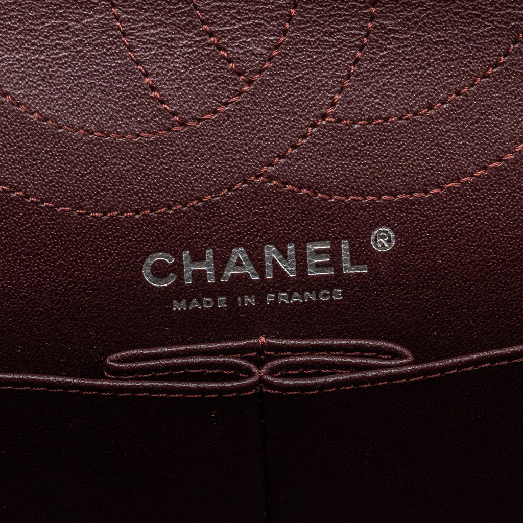 CHANEL LARGE 2.55 REISSUE FLAP BAG AGED CALFSKIN BLACK RUTHENIUM HARDWARE (MICROCHIP)