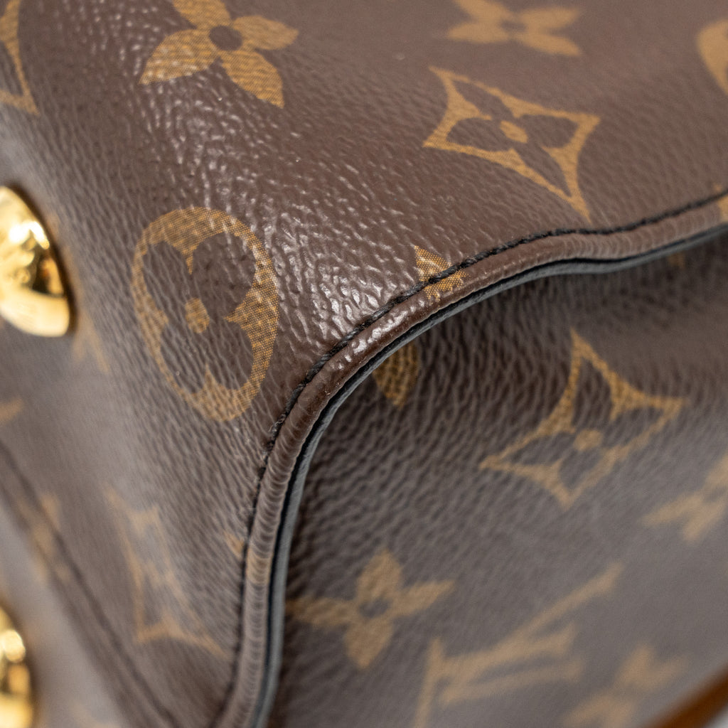 LOUIS VUITTON TUILERIES BAG MONOGRAM CANVAS BLACK/RED GHW