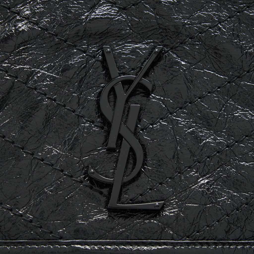 SAINT LAURENT NIKI LARGE BAG IN BLACK AND BLACK HARDWARE