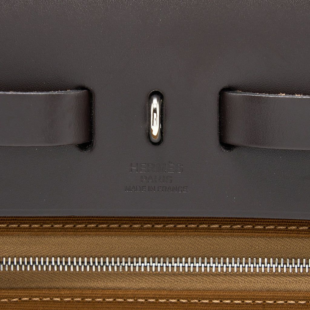 HERMES HERBAG 31 BERLINE/VACHE HUNTER ALEZAN/EBENE SHW