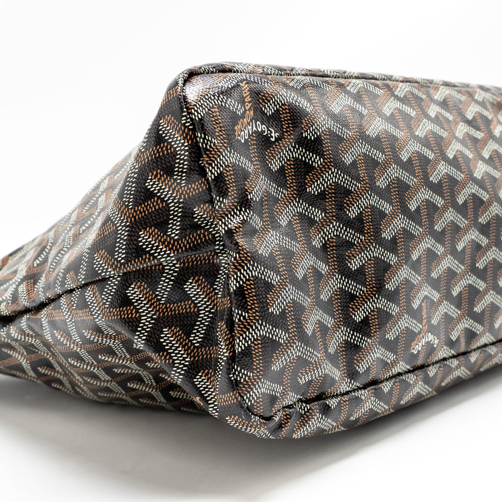 GOYARD BOHEME HOBO BAG GOYARDINE CANVAS BLACK SHW