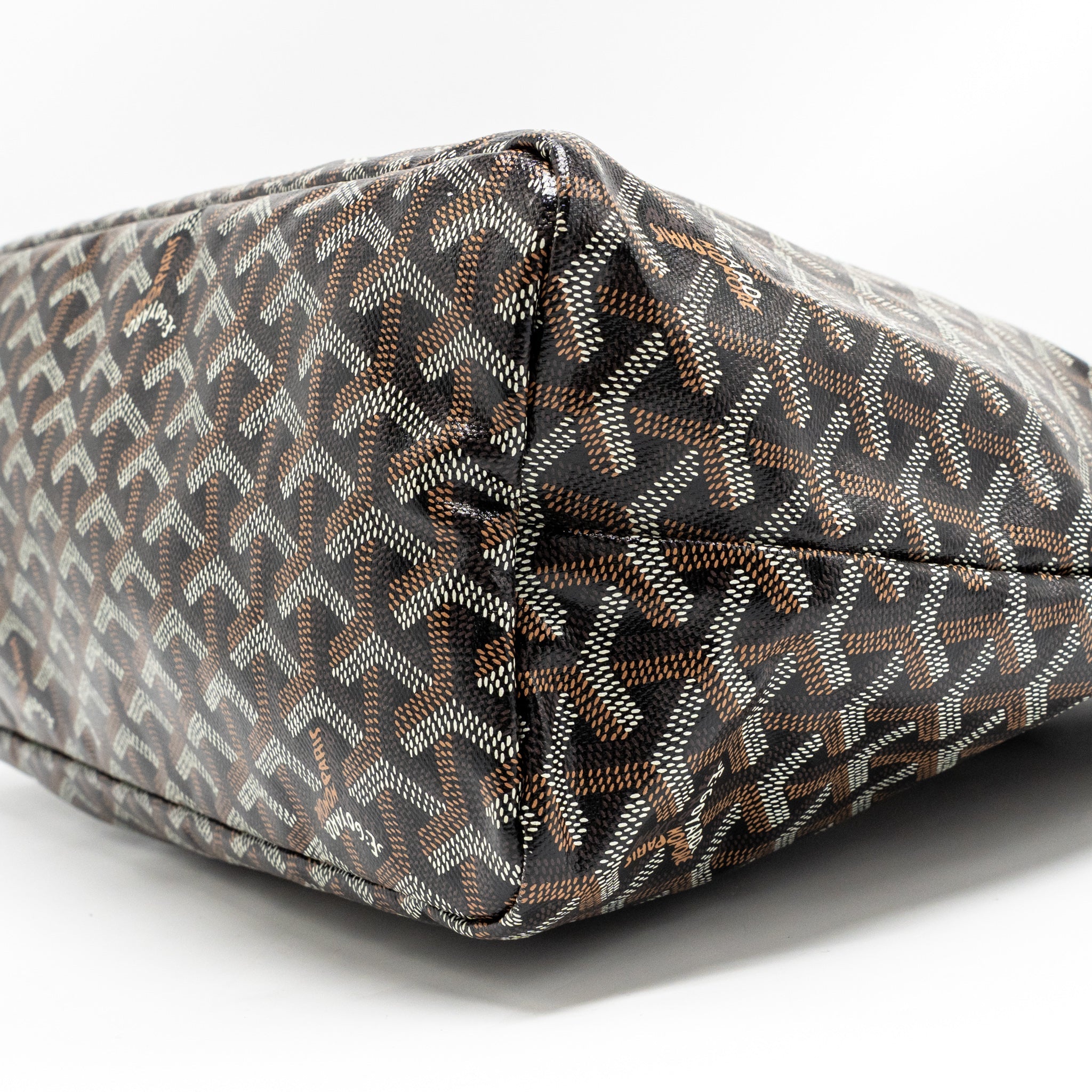 GOYARD BOHEME HOBO BAG GOYARDINE CANVAS BLACK SHW