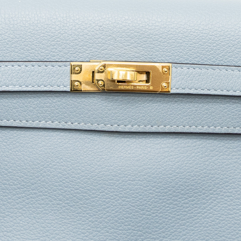 HERMES KELLY DANES EVERCOLOR J7 BLUE LIN GHW