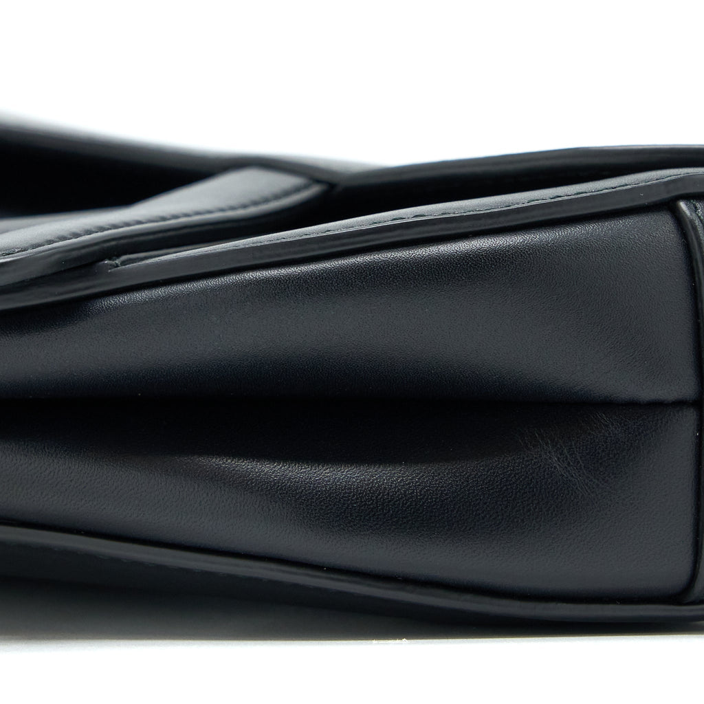 DIOR MINI SADDLE BAG CALFSKIN BLACK GHW