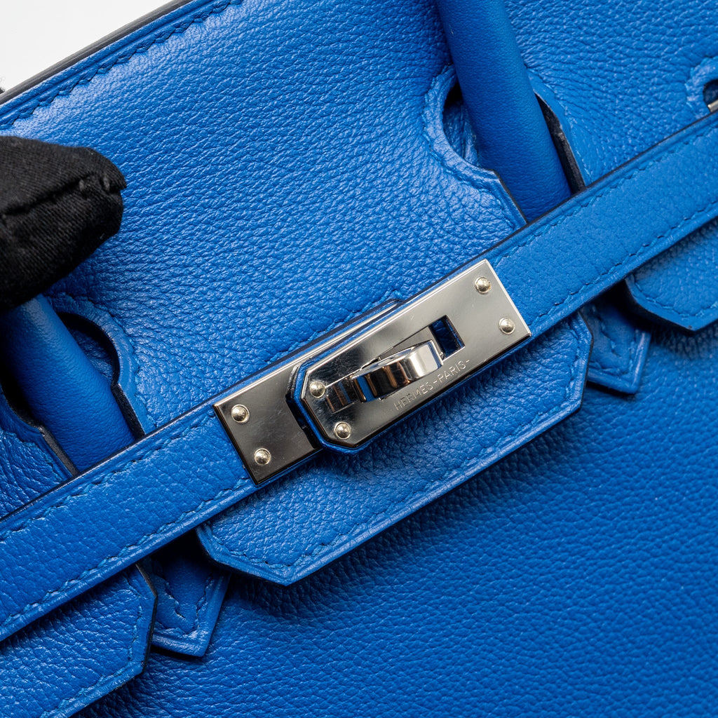 HERMES BIRKIN 25 TAURILLON NOVELLO I7 BLUE ZELLIGE SHW