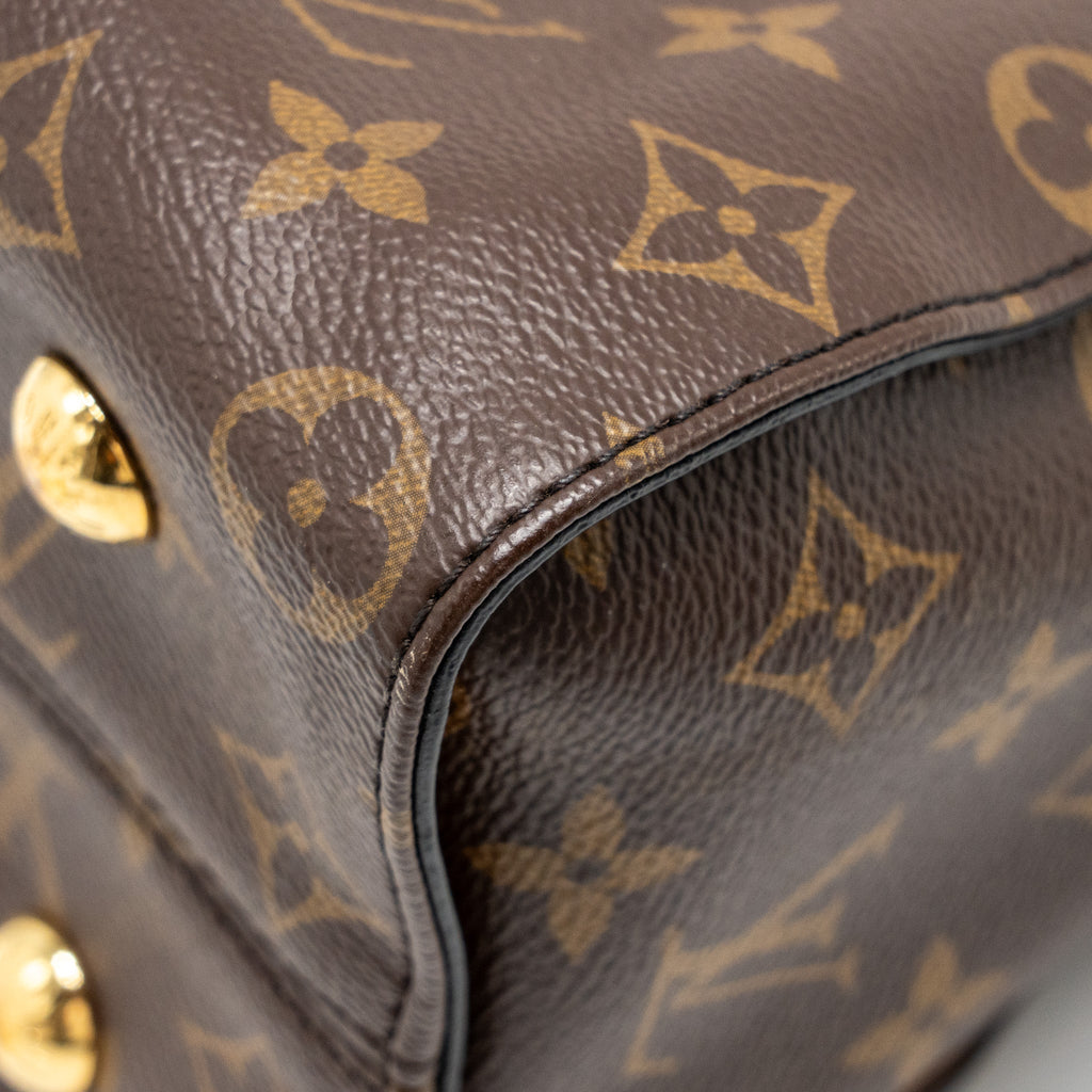 LOUIS VUITTON TUILERIES BAG MONOGRAM CANVAS BLACK/RED GHW