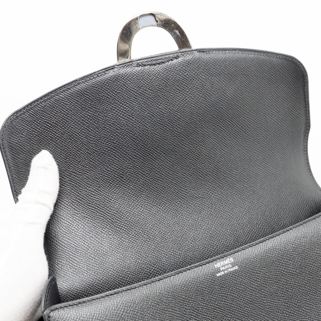 HERMES CHERCHE-MIDI SHOULDER BAG EPSOM BLACK SHW