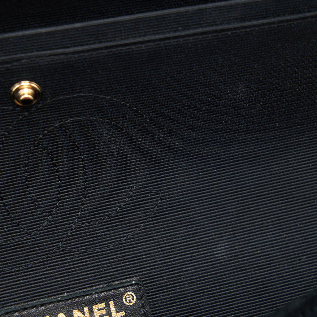 CHANEL VELVET MEDIUM CLASSIC DOUBLE FLAP BAG VELVET BLACK LGHW