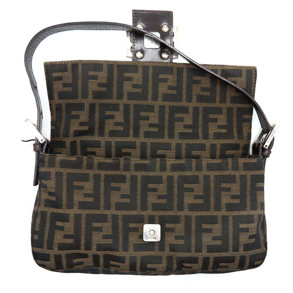 FENDI VINTAGE BAGUETTE SHOUDER BAG FF JACQIARD SHW