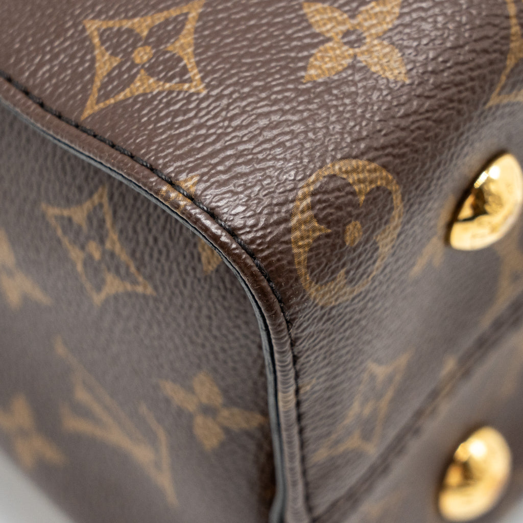 LOUIS VUITTON TUILERIES BAG MONOGRAM CANVAS BLACK/RED GHW