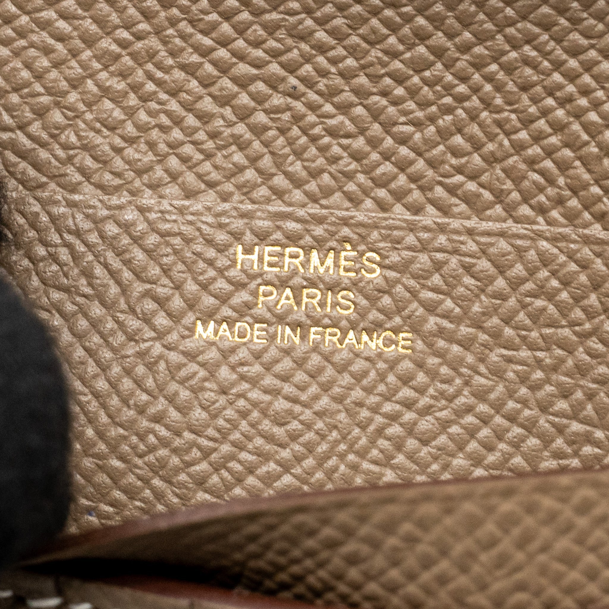 HERMES BEARN COMPACT WALLET EPSOM ETOUPE GHW