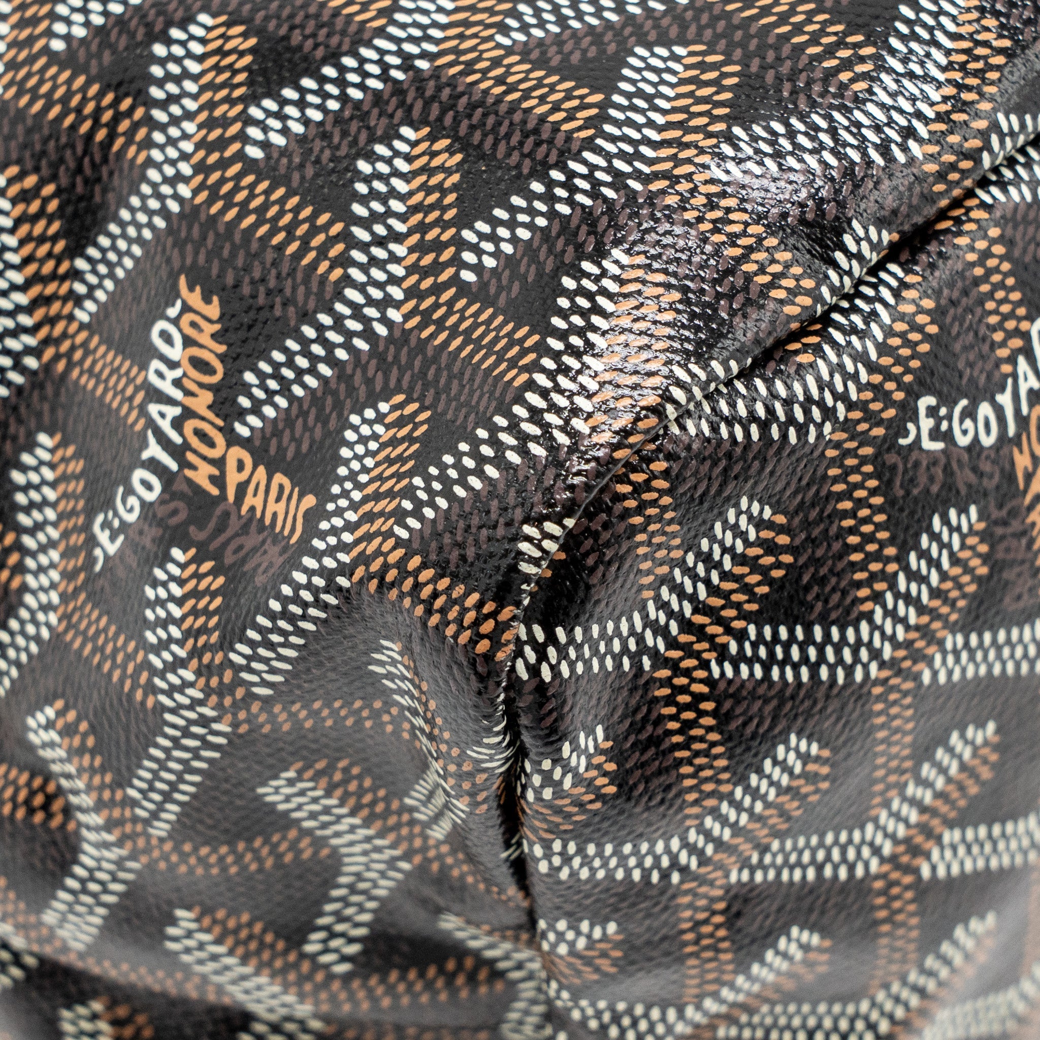 GOYARD BOHEME HOBO BAG GOYARDINE CANVAS BLACK SHW
