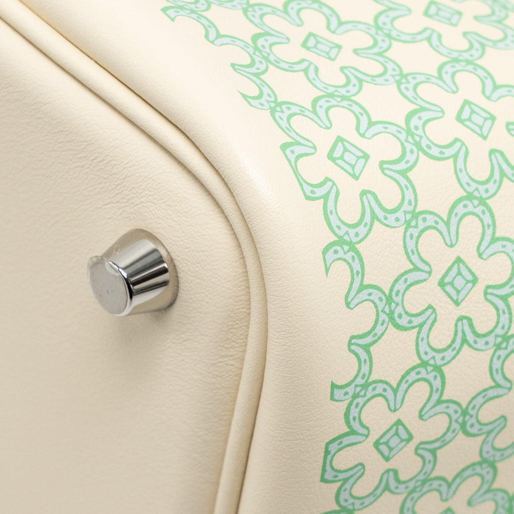 HERMES LUCKY DAISY PICOTIN 18 LOCK BAG SWIFT NATA/VERT/BLANC SHW