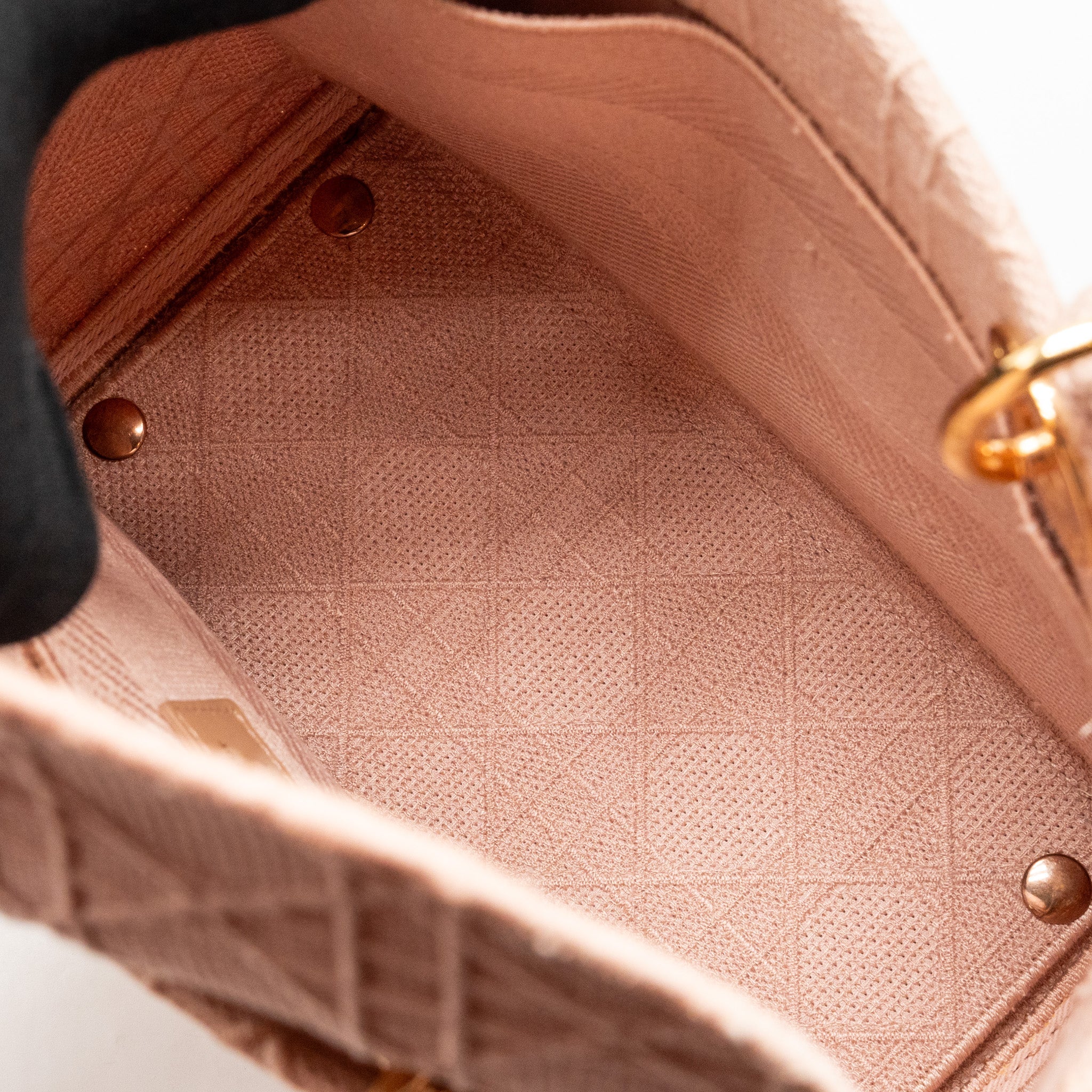 DIOR MEDIUM LADY D-LITE BAG CANNAGE EMBROIDERY ROSEWOOD RGHW