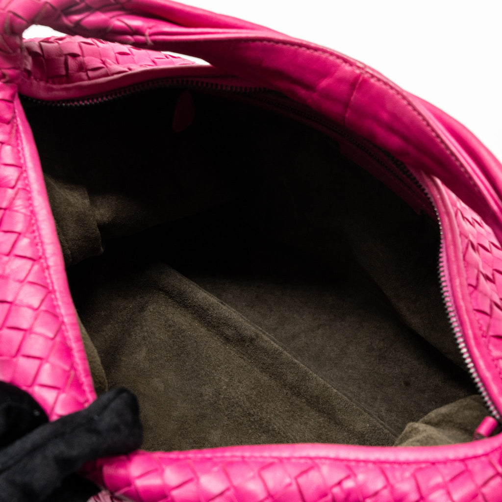 BOTTEGA VENETA INTRECCIATO LARGE SHOULDER BAG NAPPA PINK SHW