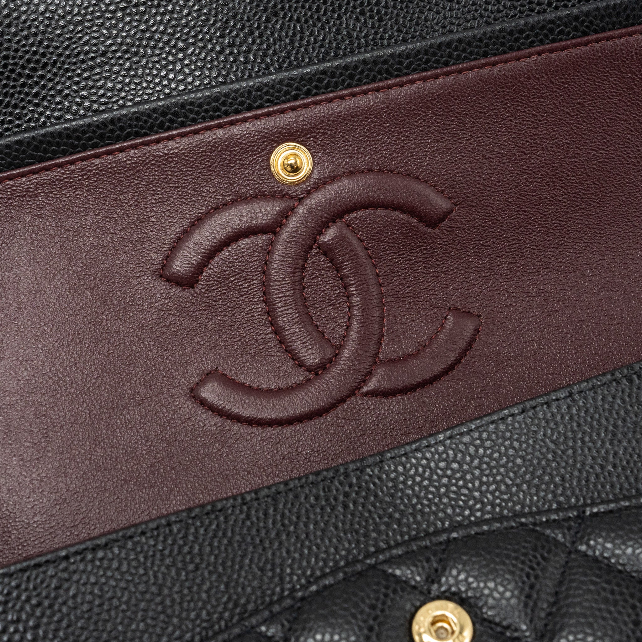 CHANEL MEDIUM CLASSIC DOUBLE FLAP BAG CAVIAR BLACK GHW