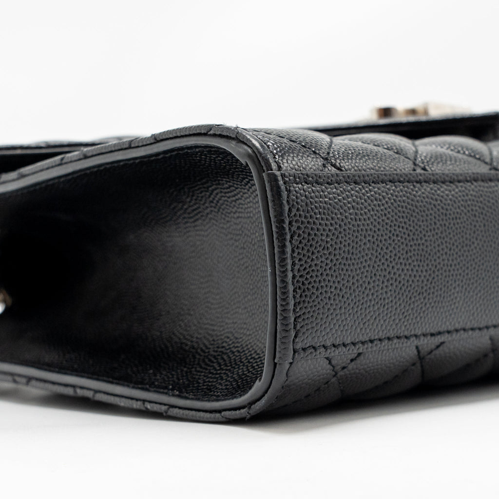SAINT LAURENT/YSL MEDIUM ENVELOP BAG GRAINED CALFSKIN BLACK SHW