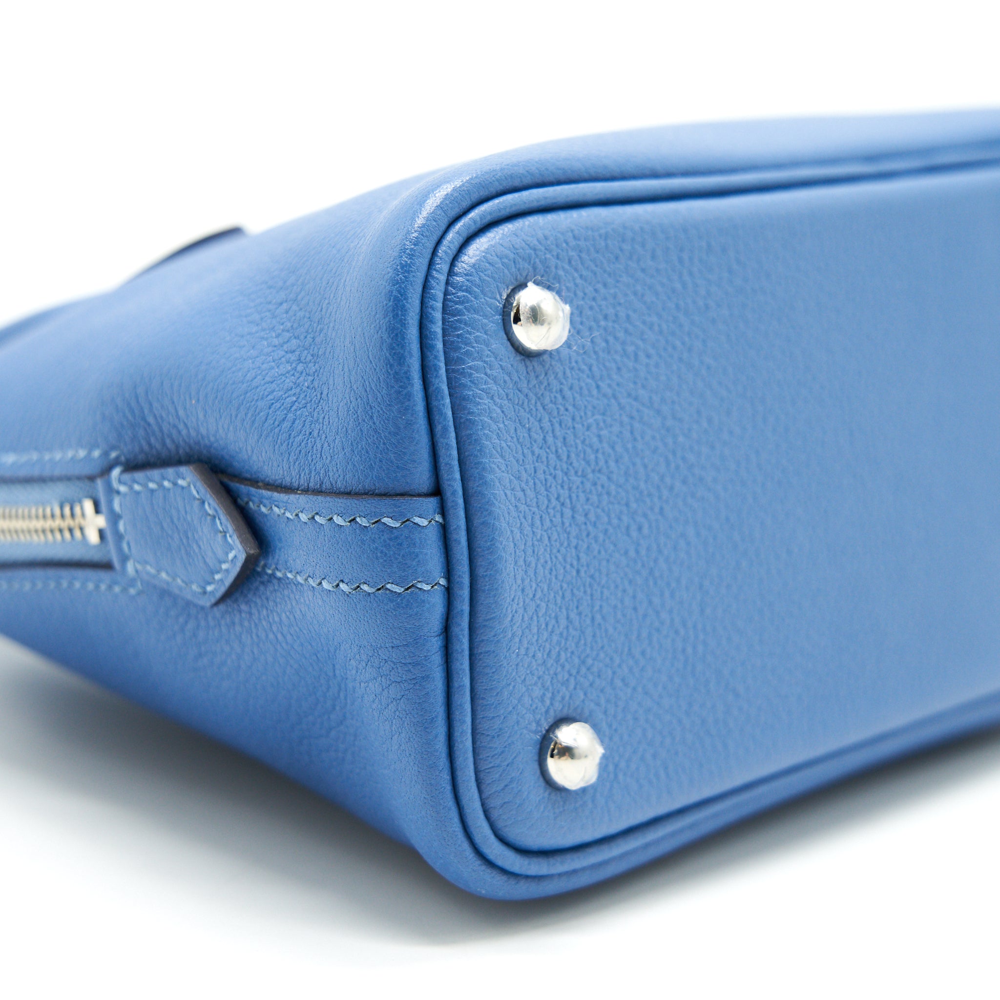 HERMES MINI BOLIDE EVERCOLOUR BLUE WITH SHW