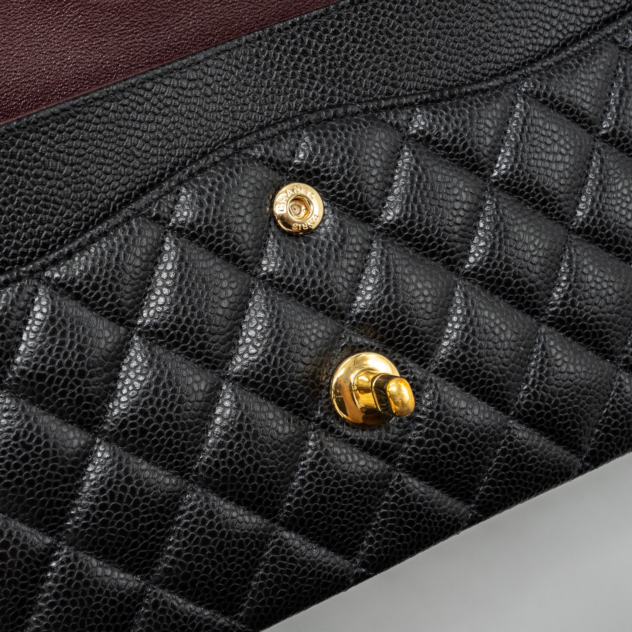 CHANEL MEDIUM CLASSIC DOUBLE FLAP BAG CAVIAR BLACK GHW