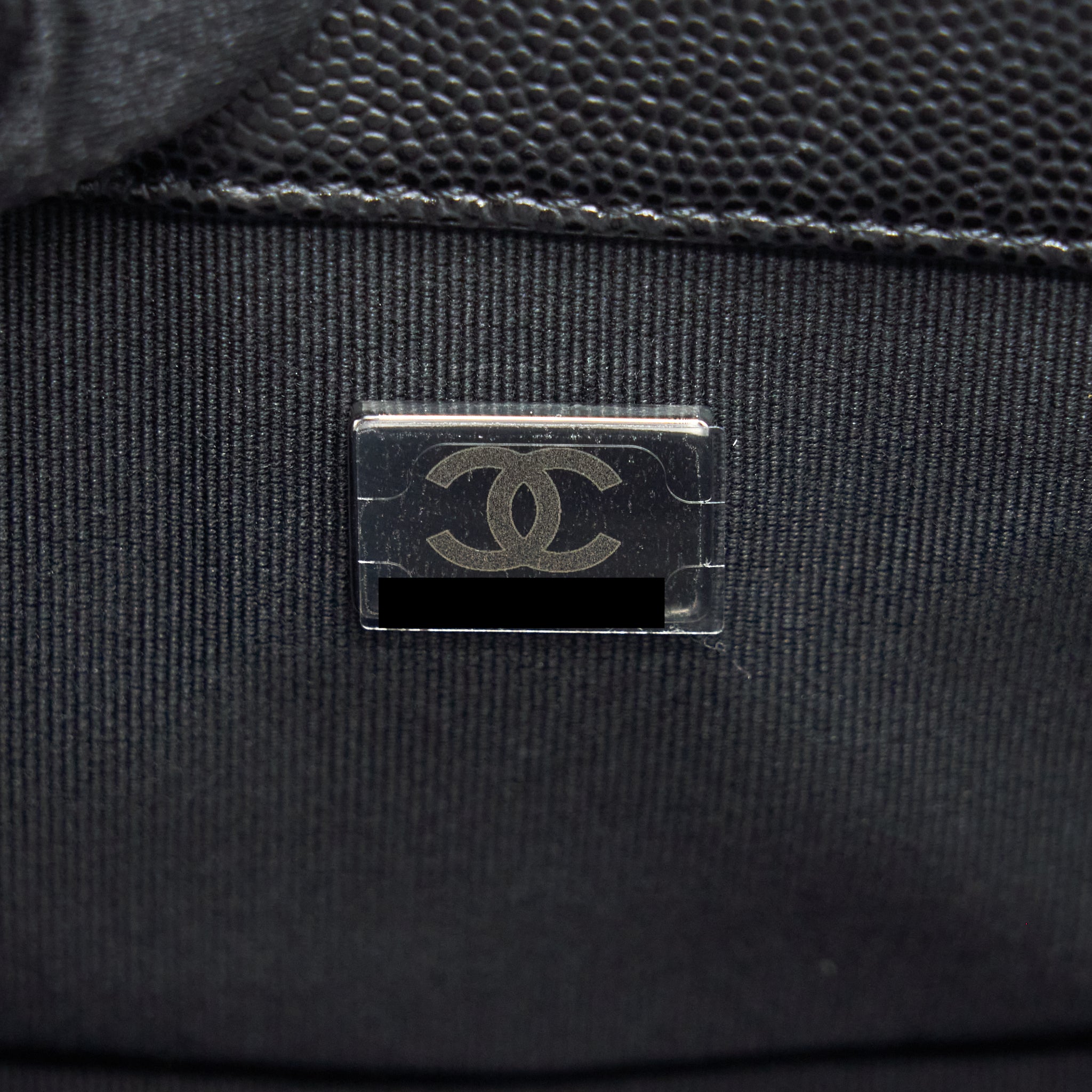 CHANEL SMALL BOY BAG CAVIAR BLACK RUTHENIUM HARDWARE (MICROCHIP)
