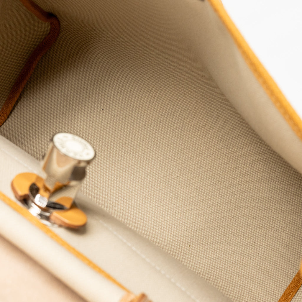 HERMES HERBAG 31 ZIP BAG CANVAS/HUNTER LEATHER BETON/NATA SHW