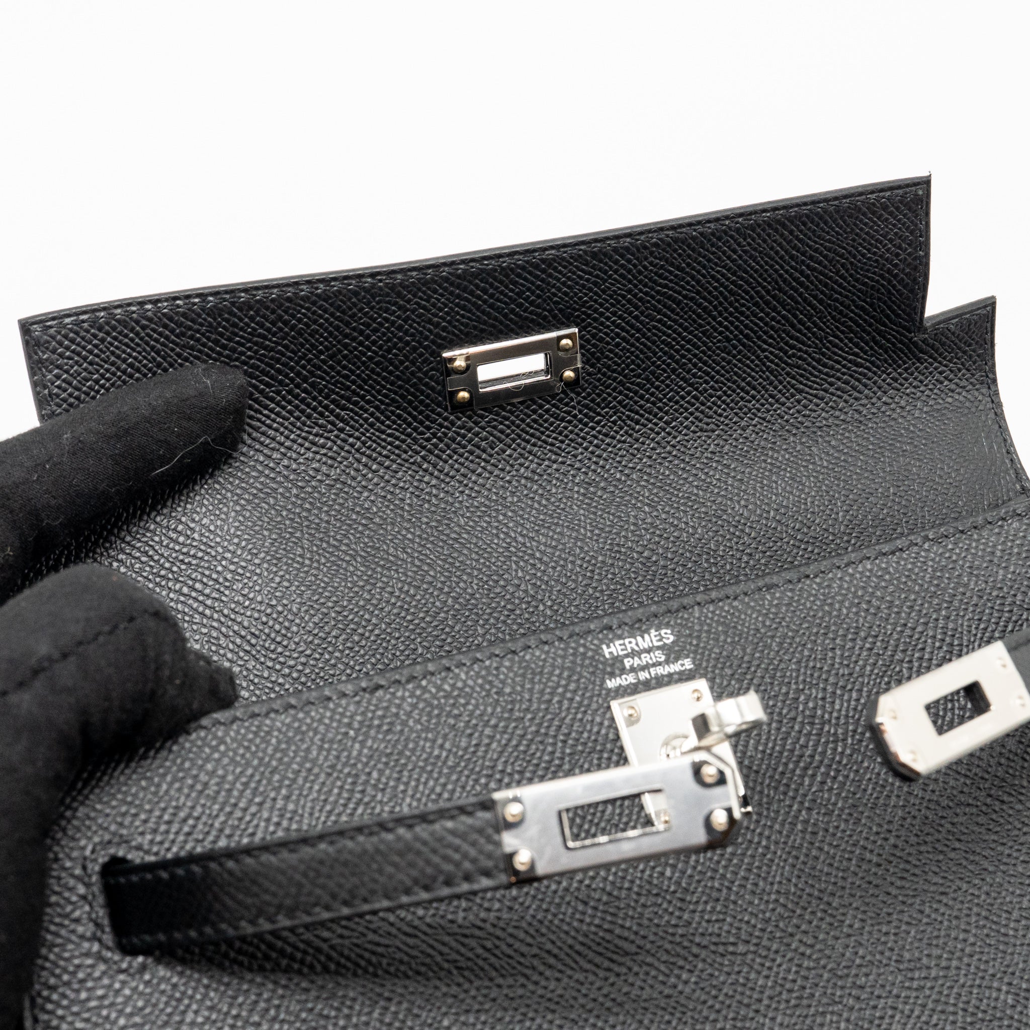 HERMES KELLY 25 EPSOM BLACK SHW
