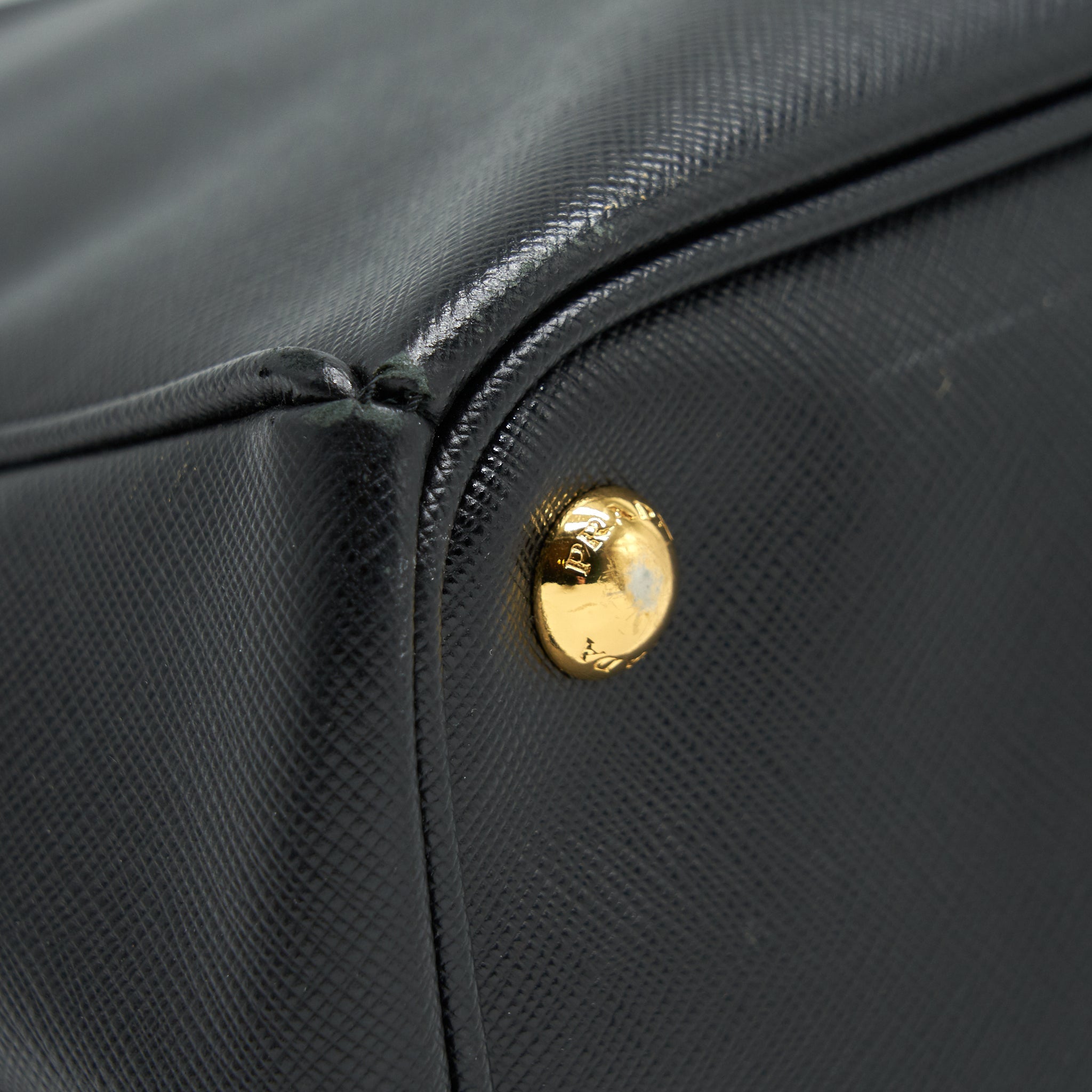 PRADA SAFFIANO LARGE TOTE BAG BLACK GHW