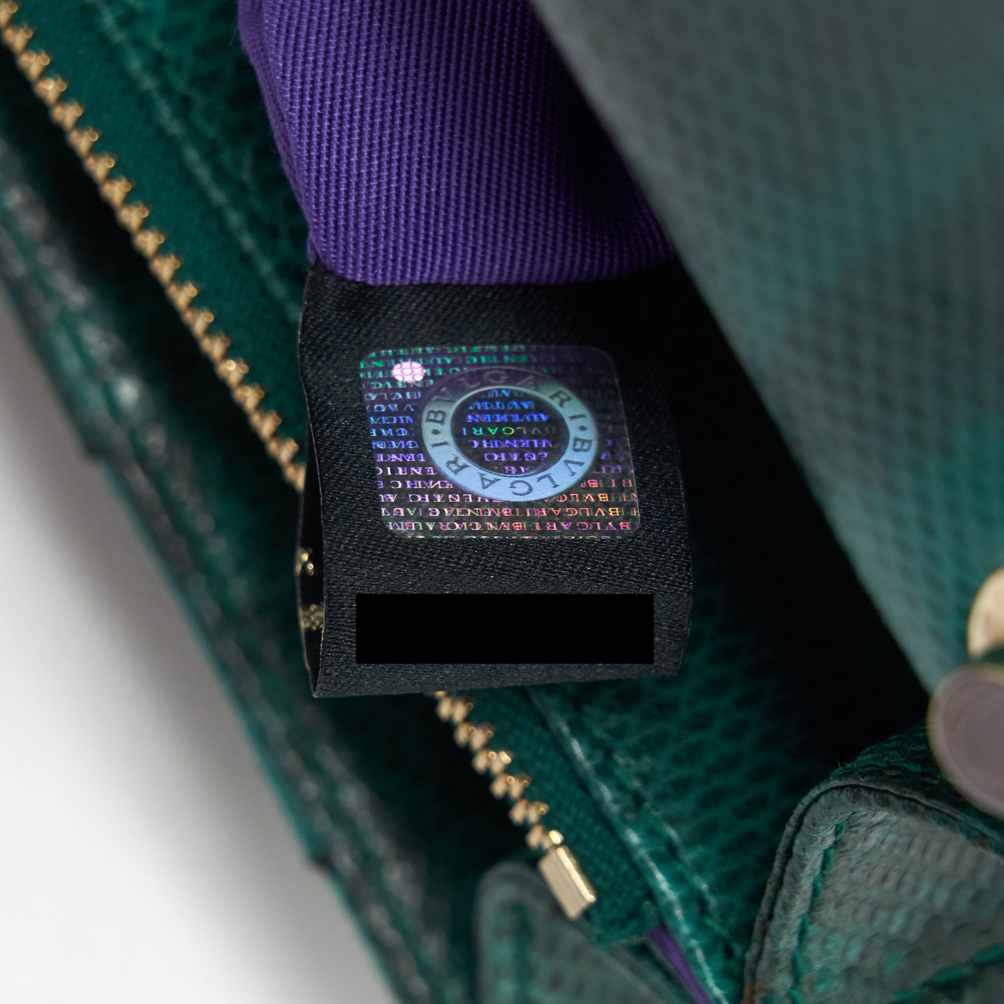 BVLGARI SERPENTI FOREVER SHOULDER BAG FOREST EMERALD GREEN SHINY KARUNG SKIN