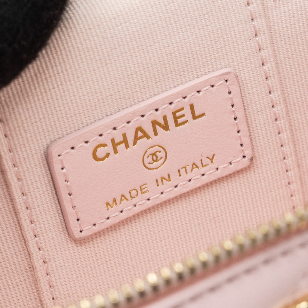CHANEL MINI VANITY WITH GIANT CHAIN LAMBSKIN LIGHT PINK LGHW