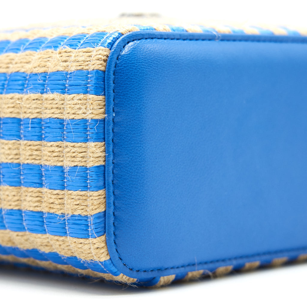 CHANEL VANITY WITH CHAIN BLUE & BEIGE
