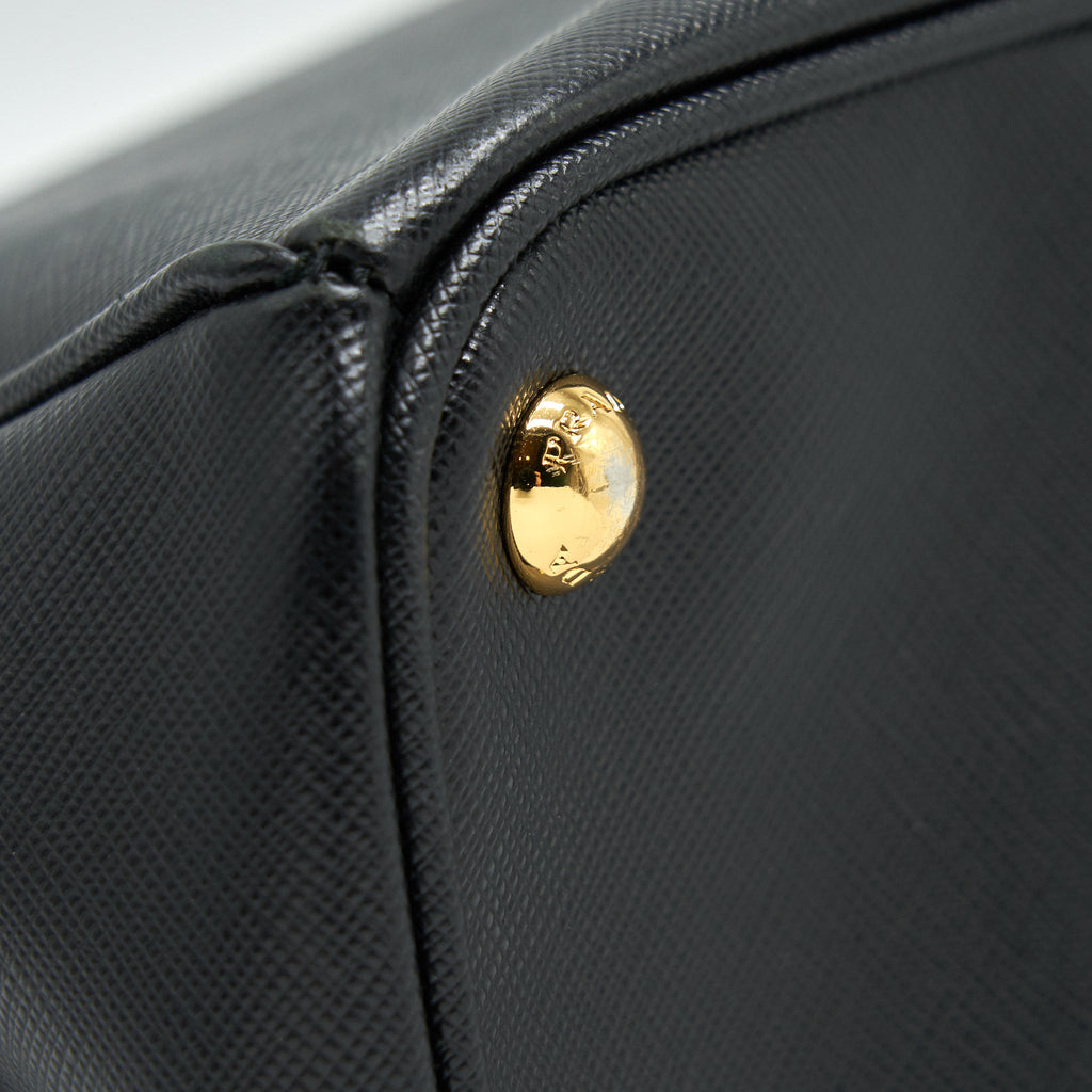 PRADA SAFFIANO LARGE TOTE BAG BLACK GHW