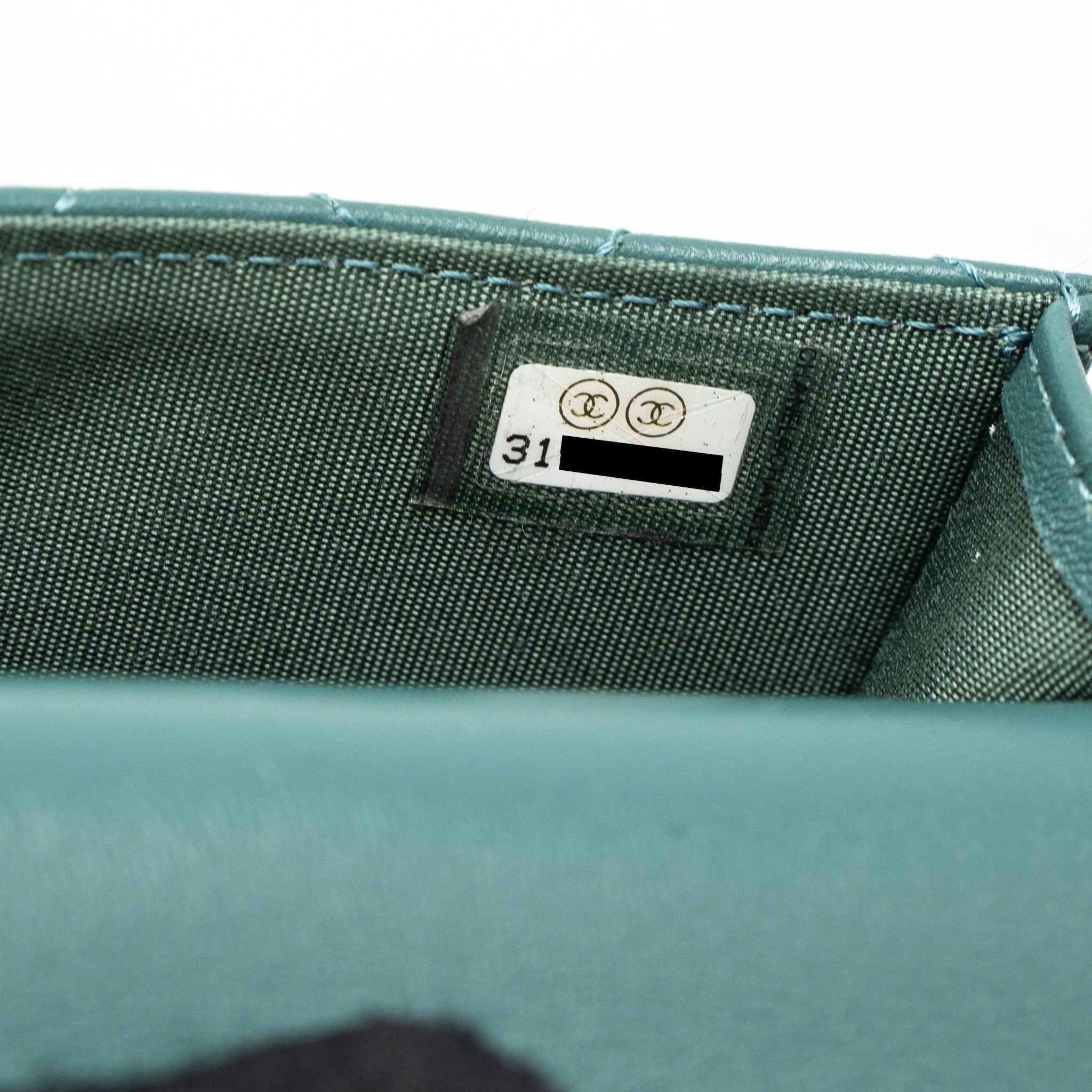 CHANEL MINI TOP HANDLE FLAP BAG LAMBSKIN GREEN BRUSHED GHW