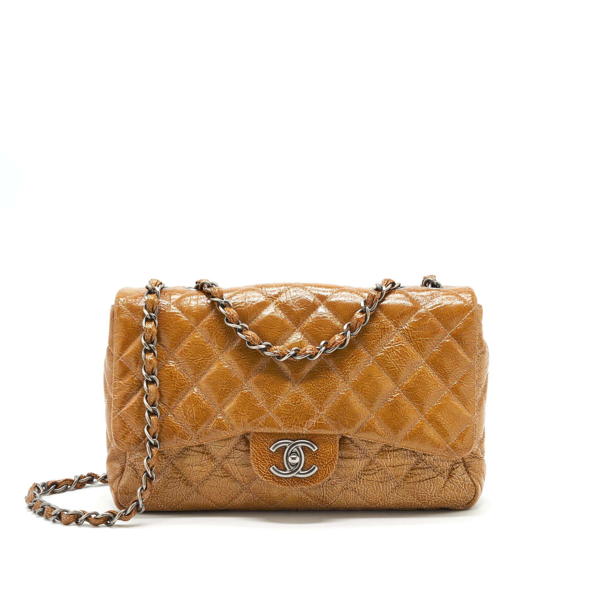 CHANEL SEASONAL FLAP BAG CARAMEL SHW